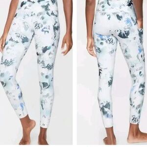 Athleta Blue and Gray Patterned Leggings